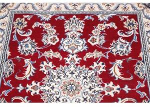Tappeto Nain Kashmar Stilizzato Rosso Avorio Corsia 83x293 Cm