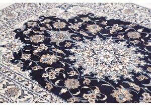 Tappeto Nain Kashmar Medaglione Floreale Blu Notte Avorio 150x210 Cm