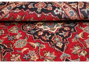 Tappeto Kashan Fine Medaglione Floreale Rosso Blu Scuro 96x153 Cm