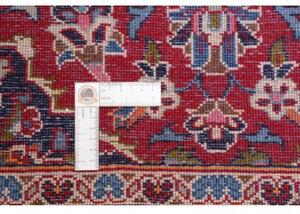 Tappeto Kashan Fine Medaglione Floreale Rosso Blu Scuro 104x158 Cm
