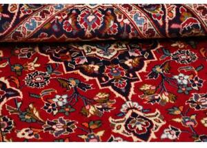 Tappeto Kashan Fine Medaglione Floreale Rosso Blu Scuro 104x158 Cm