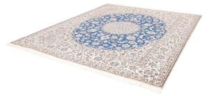 Tappeto Nain 9la Medaglione Floreale Blu Avorio 251x291 Cm
