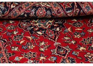 Tappeto Kashan Fine Medaglione Floreale Rosso Blu Scuro 98x159 Cm