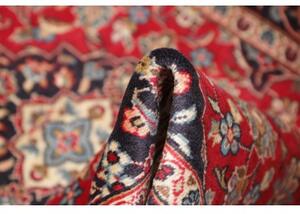 Tappeto Kashan Fine Medaglione Floreale Rosso Blu Scuro 96x153 Cm