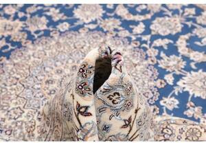Tappeto Nain 9la Medaglione Floreale Blu Avorio 251x291 Cm
