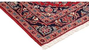 Tappeto Kashan Fine Medaglione Floreale Rosso Blu Scuro 98x159 Cm