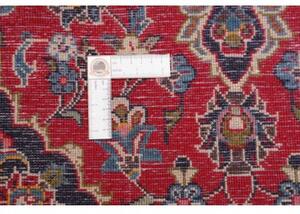 Tappeto Kashan Fine Medaglione Floreale Rosso Blu Scuro 98x159 Cm