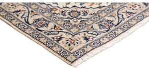 Tappeto Kashan Fine Medaglione Floreale Avorio Blu 98x150 Cm