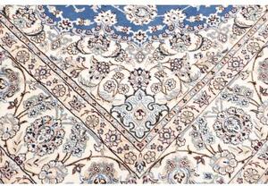Tappeto Nain 9la Medaglione Floreale Blu Avorio 251x291 Cm