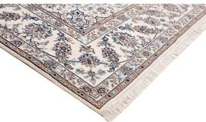 Tappeto Nain Kashmar Medaglione Floreale Avorio Blu 246x349 Cm