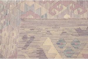 Tappeto Kilim Geometrico Grigio Tortora Avorio 189x245 Cm