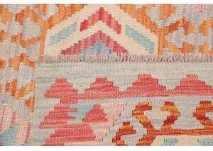 Tappeto Kilim Geometrico Beige Arancione 154x200 Cm