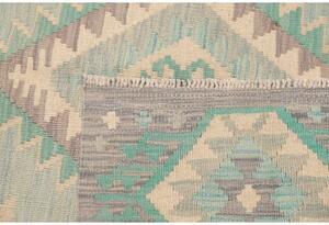 Tappeto Kilim Geometrico Grigio Verde Acquamarina 148x194 Cm