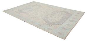 Tappeto Kilim Geometrico Beige Azzurro 198x298 Cm