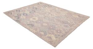 Tappeto Kilim Geometrico Grigio Tortora Avorio 189x245 Cm