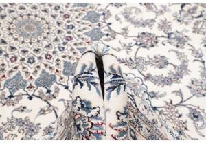 Tappeto Nain Kashmar Medaglione Floreale Avorio Blu 248x346 Cm