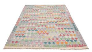 Tappeto Kilim Geometrico Celeste Multicolore 152x197 Cm