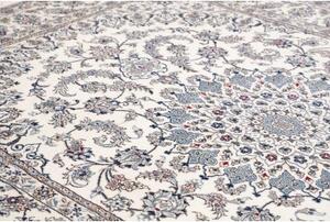Tappeto Nain Kashmar Medaglione Floreale Avorio Blu 248x346 Cm