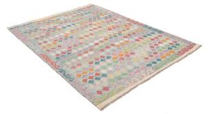 Tappeto Kilim Geometrico Celeste Multicolore 152x197 Cm