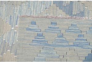 Tappeto Kilim Geometrico Beige Azzurro 179x246 Cm