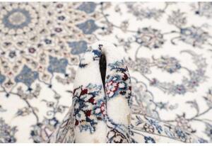 Tappeto Nain Kashmar Medaglione Floreale Avorio Blu 249x343 Cm