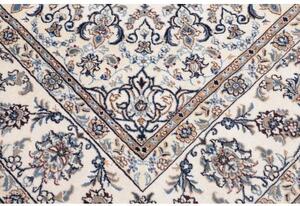 Tappeto Nain Kashmar Medaglione Floreale Avorio Blu 246x349 Cm