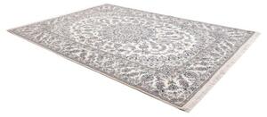 Tappeto Nain Kashmar Medaglione Floreale Avorio Blu 248x346 Cm