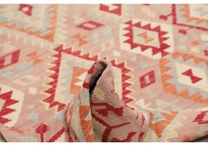 Tappeto Kilim Geometrico Terracotta Beige 172x241 Cm
