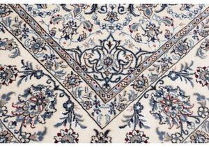 Tappeto Nain Kashmar Medaglione Floreale Avorio Blu 248x346 Cm