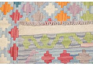 Tappeto Kilim Geometrico Celeste Multicolore 152x197 Cm