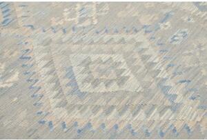 Tappeto Kilim Geometrico Grigio Azzurro 153x212 Cm