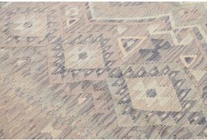 Tappeto Kilim Geometrico Grigio Tortora Celeste 207x292 Cm