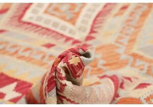 Tappeto Kilim Geometrico Rosso Azzurro 155x206 Cm