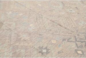 Tappeto Kilim Geometrico Grigio Beige 210x294 Cm