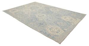 Tappeto Kilim Geometrico Grigio Azzurro 206x302 Cm