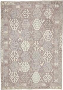 Tappeto Kilim Geometrico Tortora Grigio Perla 206x290 Cm