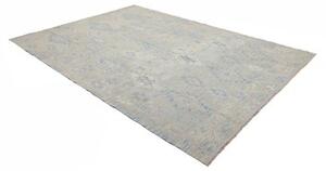 Tappeto Kilim Geometrico Grigio Azzurro 212x291 Cm