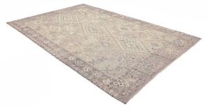 Tappeto Kilim Geometrico Grigio Avorio 210x294 Cm