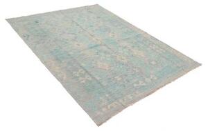 Tappeto Kilim Geometrico Azzurro Beige 156x205 Cm