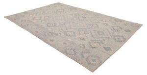 Tappeto Kilim Geometrico Beige Azzurro 201x293 Cm