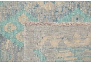 Tappeto Kilim Geometrico Azzurro Beige 156x205 Cm
