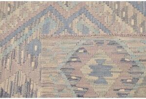 Tappeto Kilim Geometrico Beige Azzurro 201x293 Cm
