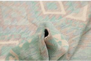 Tappeto Kilim Geometrico Verde Acqua Beige 150x202 Cm