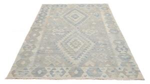 Tappeto Kilim Geometrico Grigio Azzurro 153x212 Cm