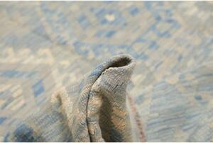 Tappeto Kilim Geometrico Grigio Azzurro 206x302 Cm
