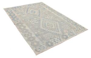 Tappeto Kilim Geometrico Grigio Azzurro 153x212 Cm