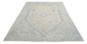 Tappeto Kilim Geometrico Azzurro Beige 179x244 Cm