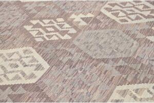 Tappeto Kilim Geometrico Tortora Grigio Perla 206x290 Cm