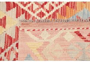 Tappeto Kilim Stilizzato Rosa Rosso 153x195 Cm