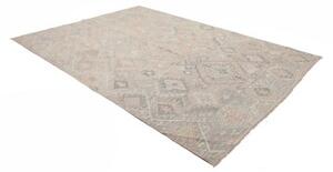Tappeto Kilim Geometrico Grigio Beige 210x294 Cm
